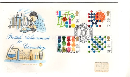 1977 CHEMISTRY ACHIEVEMENTS - LONDON H/S STUART FDC FROM COLLECTION O45