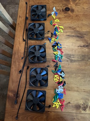 Noctua NF-F12 PWM Chromax Black Premium Quiet Fan, 4-Pin + All Accessories