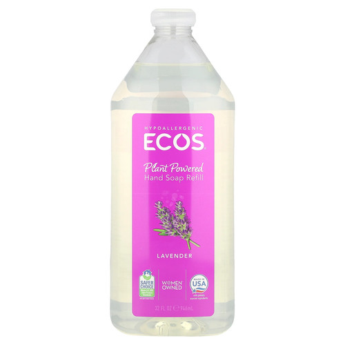 Ecos®, Plant Powered Hand Soap Refill, Lavender, 32 fl oz (946 ml)
