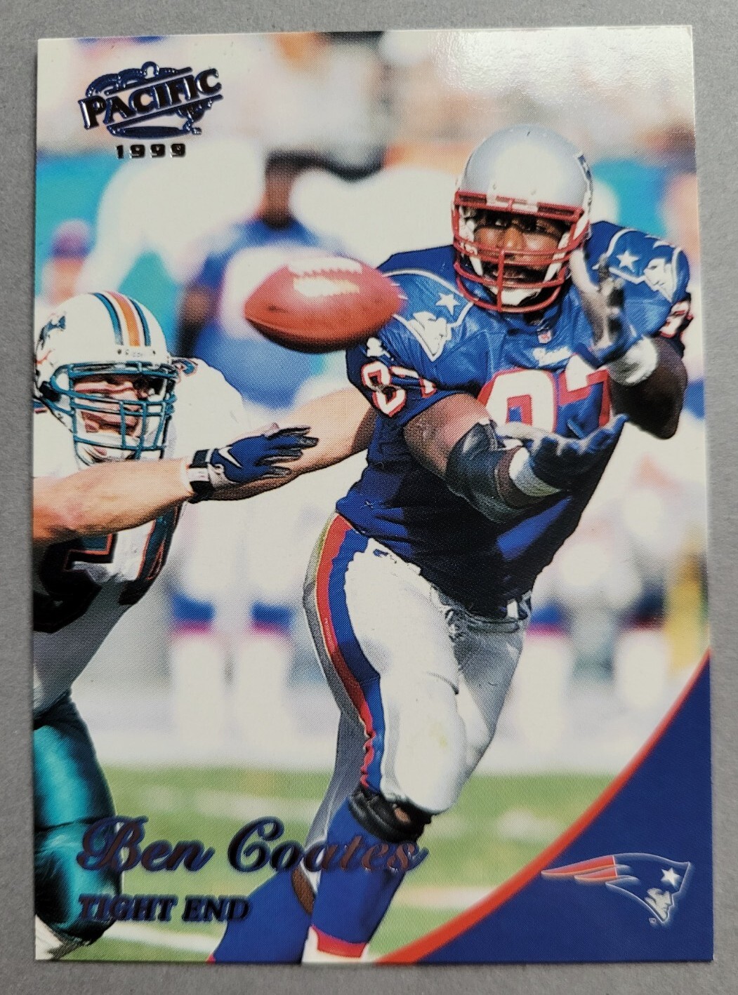 1999 Pacific Football Card #236 Ben Coates - New England Patriots 