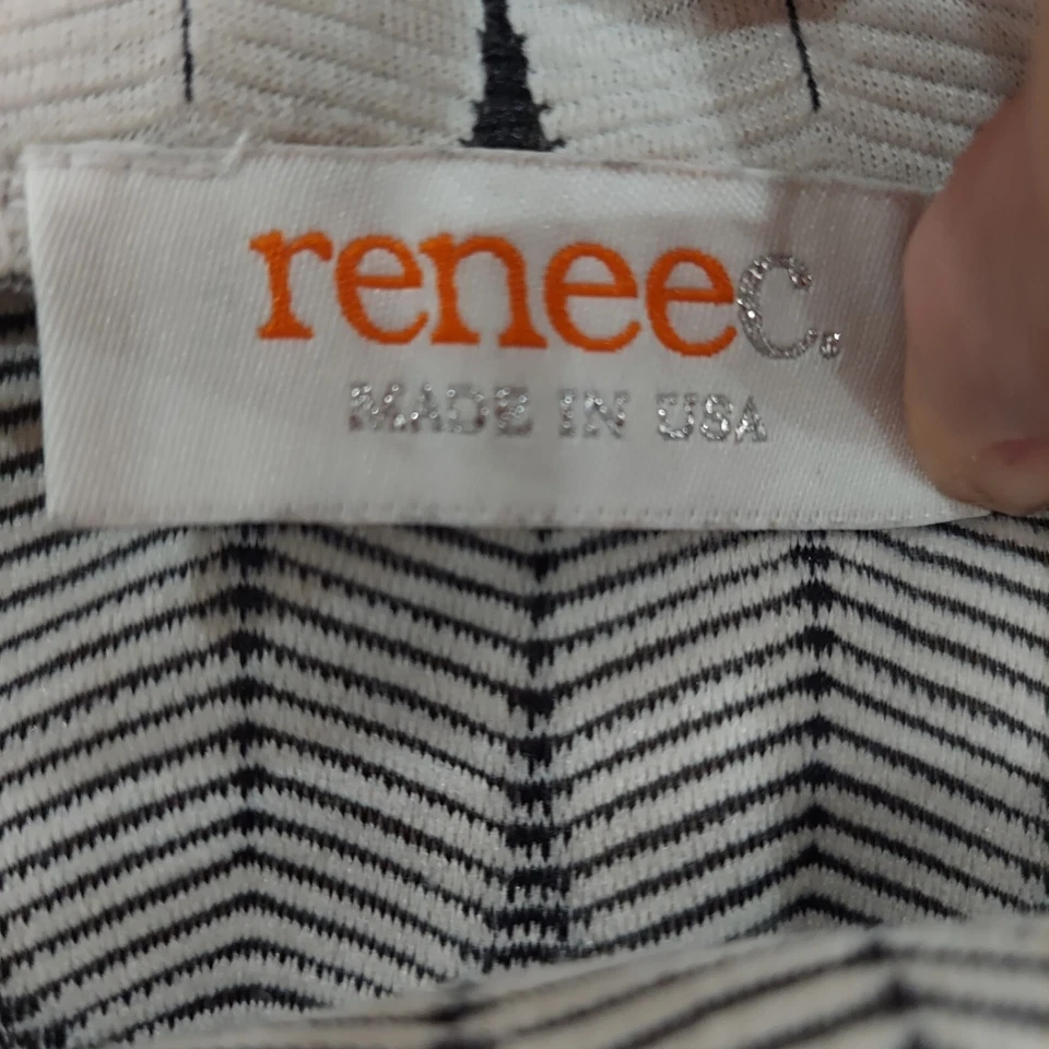 Renee C. SKIRT Womens Size Medium 32 Waist Geometric Print Bodycon Off White USA - Image 2 of 4