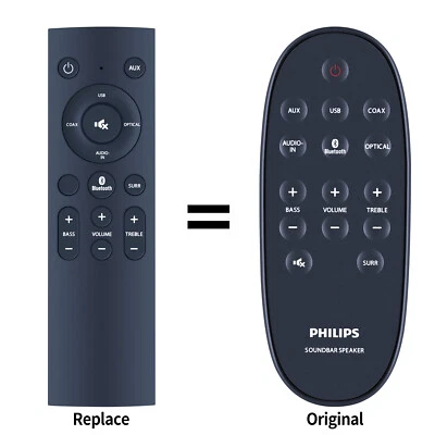 MARKENLOS Ersatz Fernbedienung für Philips Soundbar HTL2101A HTL2111A HTL2101A/F7
