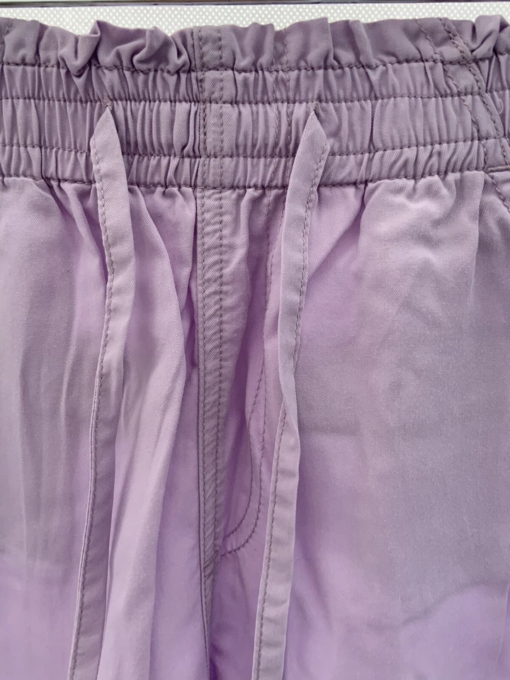 Pantalones Cortos George Mujer Lila Lyocell Cintura Elástica Talla 8 Foto 4 de 4