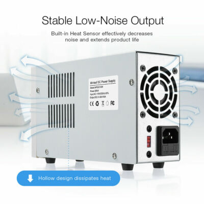 30V 10A Adjustable Lab DC Power Supply Variable Regulated Benchtop Power Source