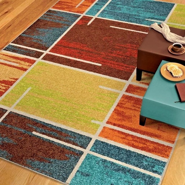 RUGS AREA RUGS CARPETS 8x10 RUG FLOOR MODERN CUTE COLORFUL LARGE BIG
