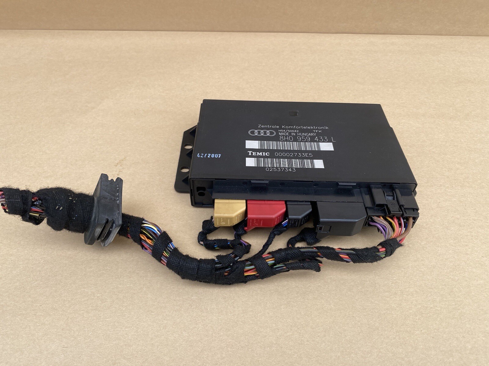 0609 Audi A4 S4 RS4 Convertible Theft Locking Comfort Control Module