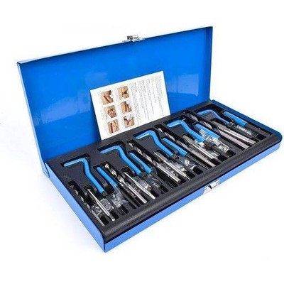 131 Pcs Thread Repair Set Helicoil Drill M 5/6/8/10/12 Thread Sleeve Motor