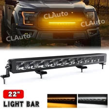 22'' inch LED Work Light Bar Spot Driving White Amber DRL Fog Offroad SUV Truck