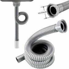 Flexible Sink Basin Water Drain Pipes Drain Strainer Waste Hose Bathroom 45/55mm