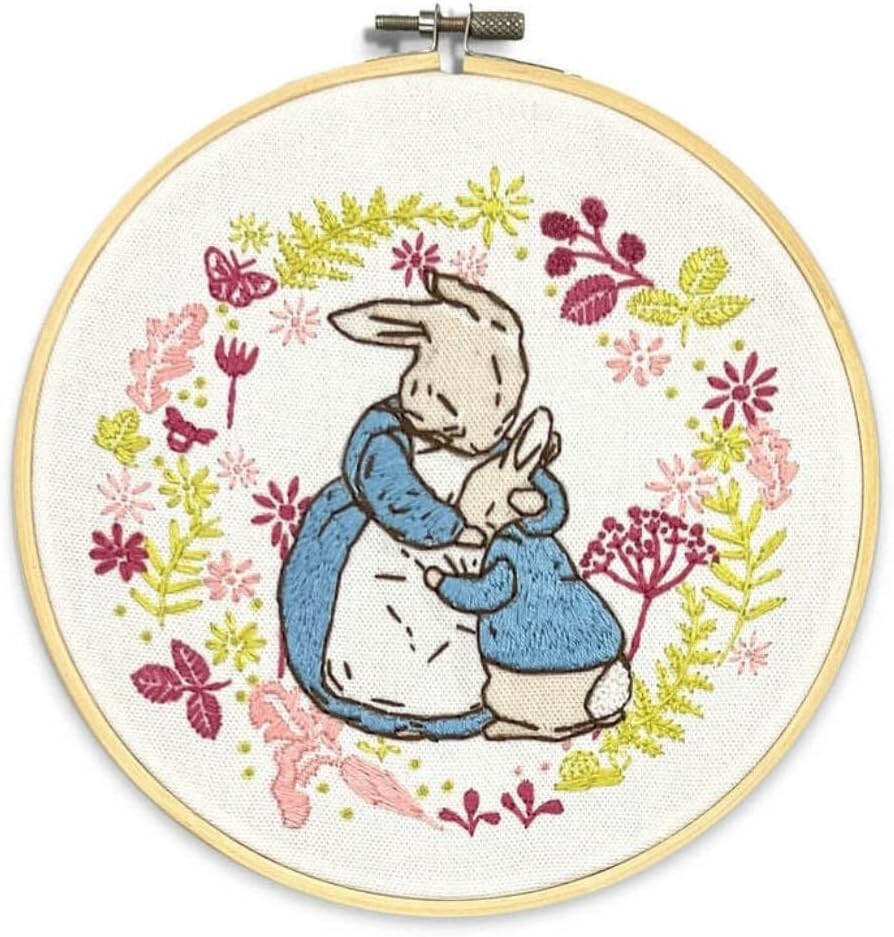 The Crafty Kit Company 'Peter Rabbit and His Mother' Embroidery Kit