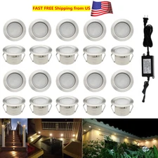 20X 45mm 12V Warm White Garden Yard LED Deck Rail Stair Soffit Kitchen Lights US