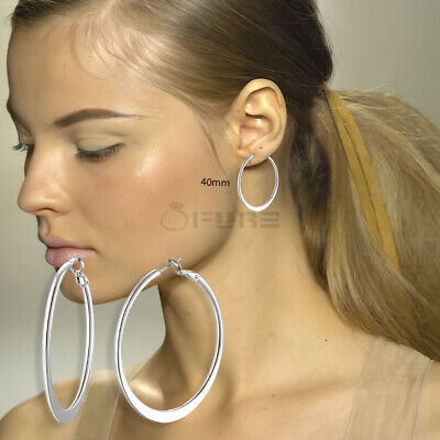 U-link Earrings Men,minimalist Plain Huggie Hoop Earrings,stainless Steel U  Shaped Hoops Link Up Earrings | Fruugo UK