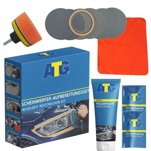 Produktbild von 15tlg Scheinwerfer Polier Set, Politur-Set Aufbereitungs-Set Scheinwerferpolitur