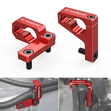 NICECNC Dual Brake Line Clamp #43462-HP1-600 For Honda TRX450ER 2006-2014 Red
