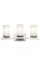 Kichler Lighting 45497NI Crosby Bathroom Vanity Light Brushed Nickel
