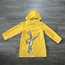 Vintage 60s 1966 Looney Tunes Bug Bunny Raincoat Jacket Cartoon RARE Size S 6 