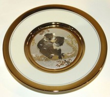 THE ART OF CHOKIN Dynasty Gallery Collector's Plate KOALA and Joey Baby Gold Rim