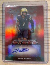 Theo Wease 2023 Leaf Trinity Football Steel R...