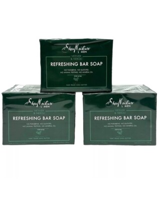 Shea Moisture Men Vetiver & Neroli Refreshing Bar Soap 4 oz (6 Bars Total)