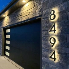 LED Lighted Letter Address Plaque House Number Sign Logo Outdoor Waterproof