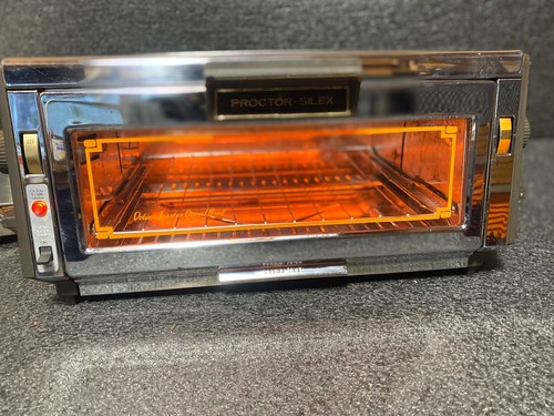 De Colección Proctor Silex Deluxe horno Tostador/asar a la Parrilla  Cromo/Madera Grano Top Loader | eBay