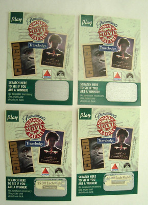 1995 Paramount's Summer Movie Safari Game - lot of 4 game pieces