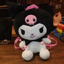 Original Hello Kitty Sanrio Kuromi Plush Backpack 18" 11" Stuffed Doll Pink