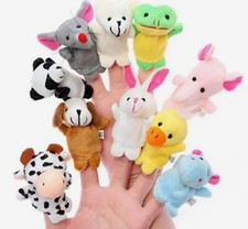 10 Piece Zoo Animal Finger Puppets Child Fun Play Tell Story Party Toy Debs 