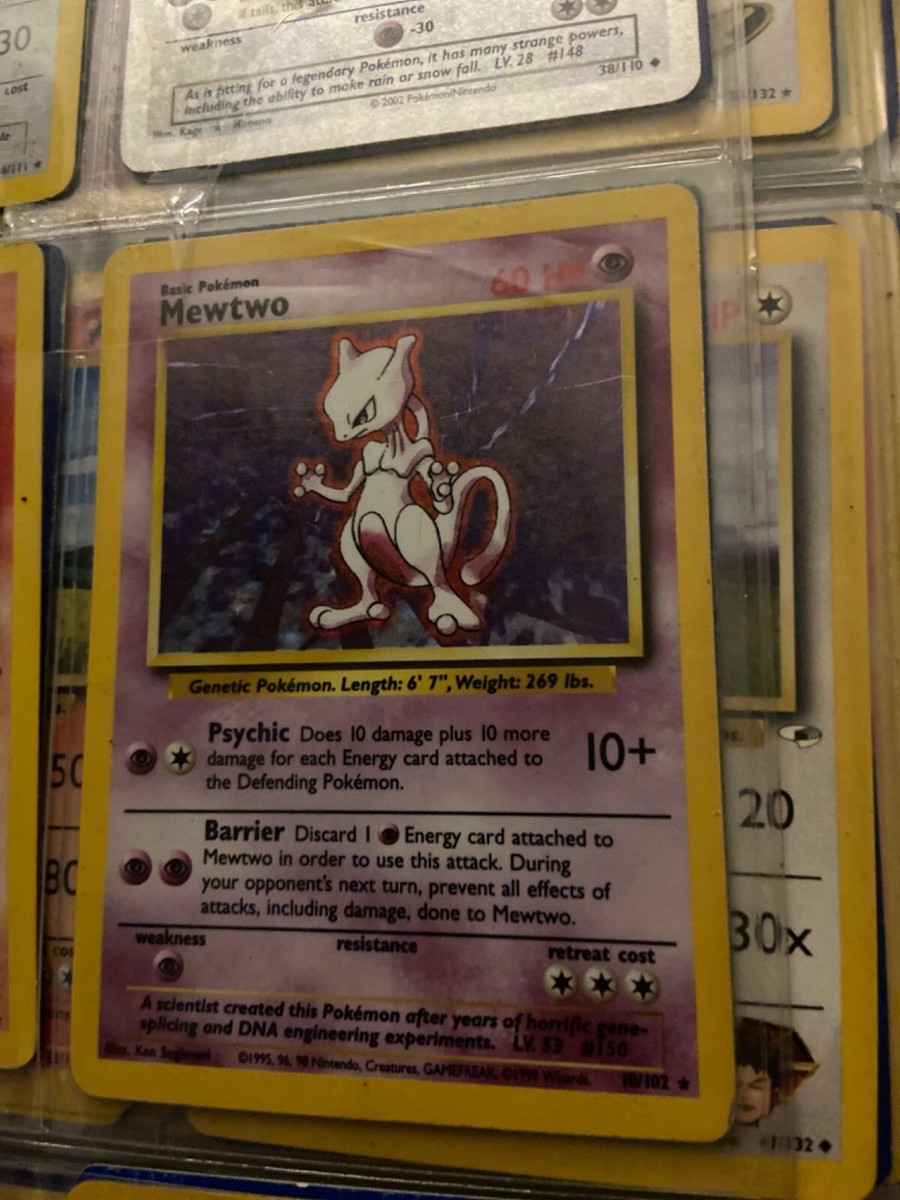 how much is a 1995 mewtwo pokemon card worth 1995 Mewtwo Original Holo Foil Pokemon Card 10/102 great condition