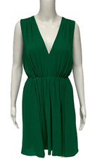 Express women's sheath dress sleeveless green open back size 10