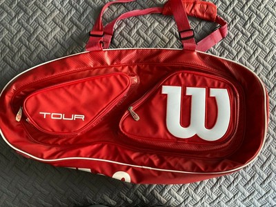 wilson tour v red 6 pack tennis bag