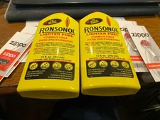 2 Ronson  12 Ounce Lighter Fuel  & Flints and Wick Pack(18 Flints + 3Wicks) 