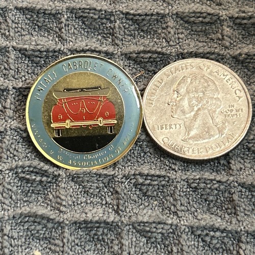 1980s Vintage Cabriolet Owners Car Club Pin California Bay Area Redwood City - Picture 9 of 11