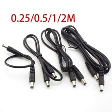 DC Male to Male Power Cord Extender Extension Cable 5.5mm x 2.1mm Connector CCTV