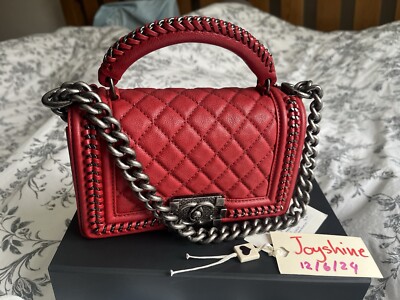 Limited Edition Chanel Boy Bag With Handle Small) Original