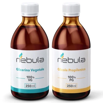 NEBULA VAPING LAB KIT BASE NEUTRA 500 ML GLICOLE PROPILENICO GLICERINA VEGETALE 50VG/50PG