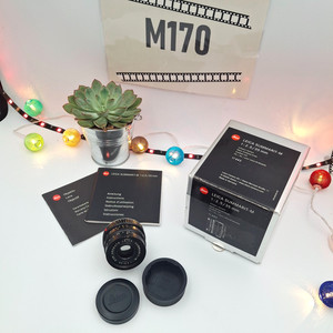 LEICA Summarit-M 1/ f 2.5 35mm Black in BOX From JAPAN + Caps. *VGC*. refbf