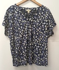SEASALT CORNWALL 100% Organic Cotton Button Up Tulip Top Size 20 CG N43