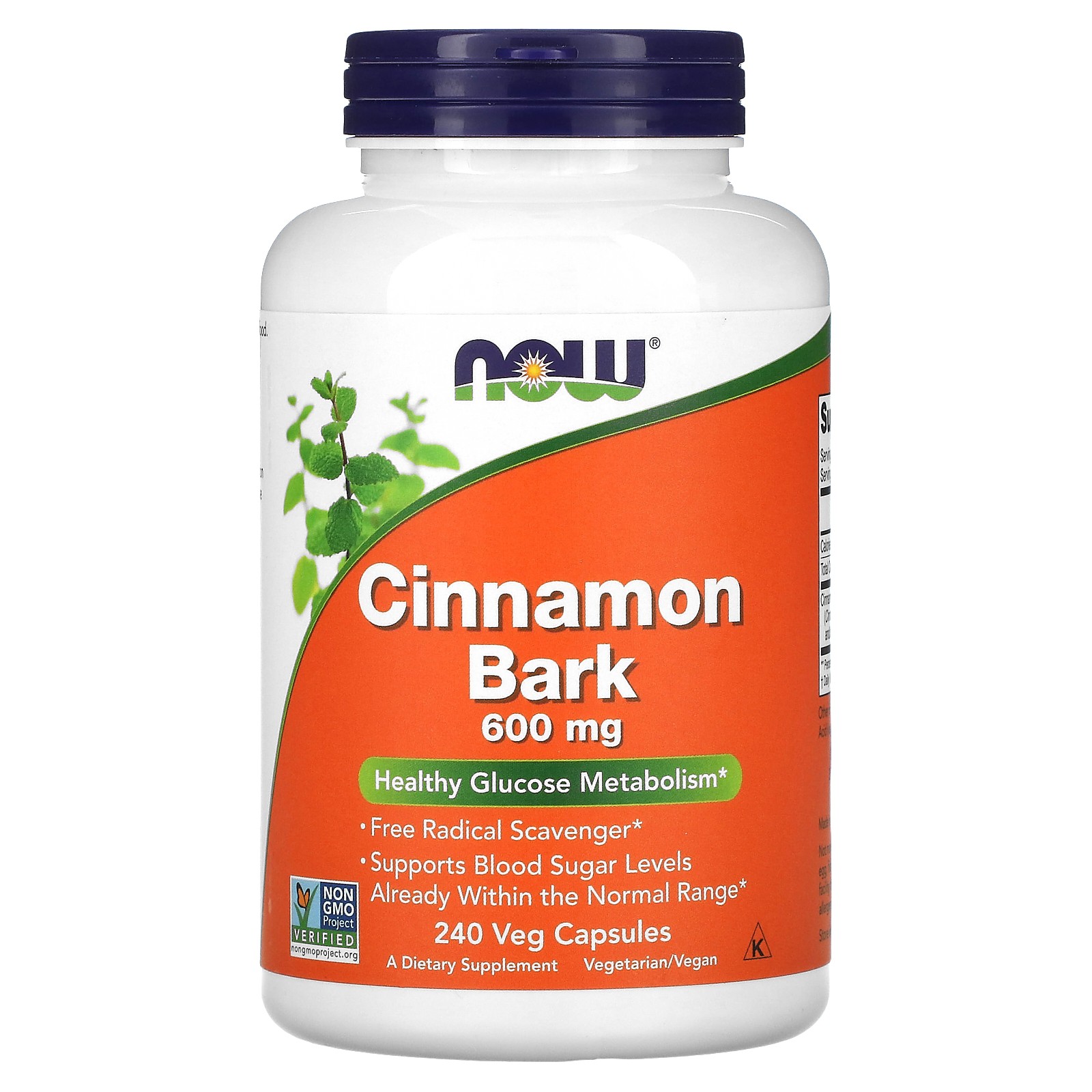 Now Foods Cinnamon Bark 600 мг 240 капсул с гарантией качества GMP