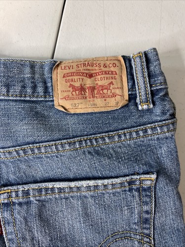 Boys Levi's 527 Boot Cut Jeans - 14 Reg - Blue Tag 27x27 Actual 28x28 Vintage - Picture 7 of 9