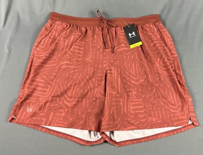 Under Armour Shorts Expanse Athletic Lined Printed XXL Red Polyester MSRP $65