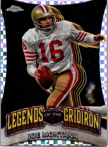 2024 Topps Chrome #LOG-10 Joe Montana Legends of the Gridiron X-Fractor