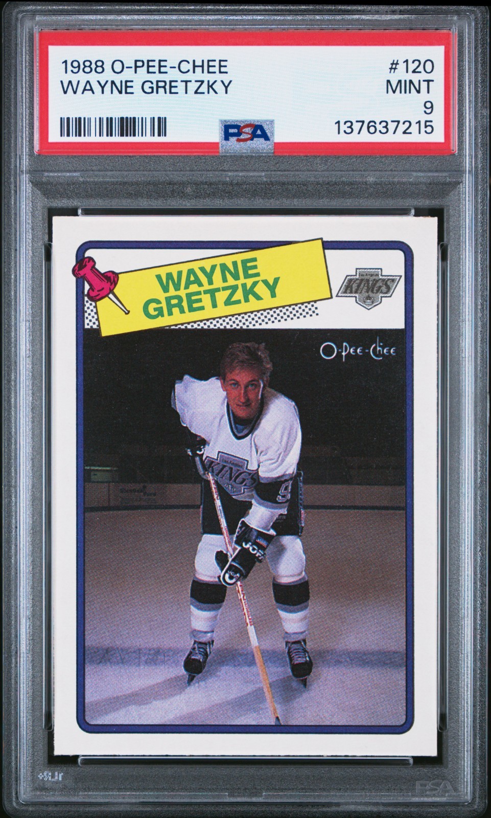 1988-89 O-Pee-Chee Wayne Gretzky #120 PSA 9 MINT Hockey Card