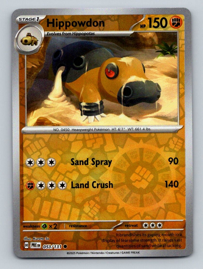 Hippowdon 053/131 Common SV: Prismatic Evolutions Pokemon Reverse