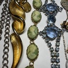 Vintage Jewelry Lot, Bake Light, Earrings& Bracelet, Rhinestones Bowlero, Cameo — photo 7
