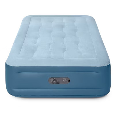 Intex Mid Rise Hexbeam 14'' Electric Pump Twin Air Mattress - Dark