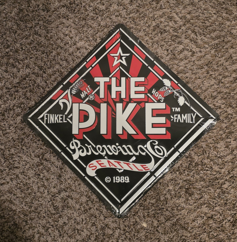 The Pike Brewing Co. Seattle Metal Sign – Finkel Family (1989)