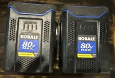 Lot of Two Kobalt 80V MAX 2.5Ah Lithium-Ion Battery. KB2580-06 Parts Only