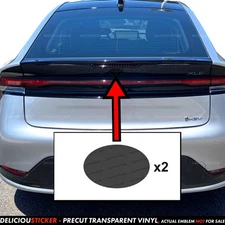 For Prius 2023-2026 Dark Smoke PreCut Tint Overlay Rear Emblem Decal ppf Vinyl