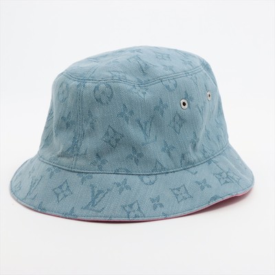 Louis Vuitton M76768 Chapeau Monogram denim TO0261 Hat 58 Cotton Blue